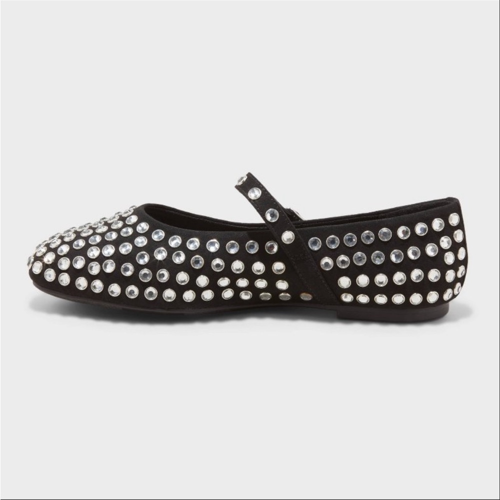 NWT Women's Issa Rhinestone Mary Jane
Ballet Flats - A New Day Black 7.5 - Picture 3 of 3
